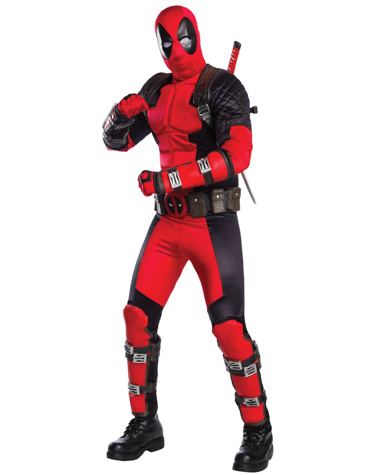 Déguisement grand heritage Deadpool pour adulte rouge et noir