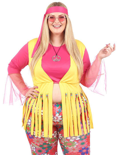 Déguisement grande taille hippie femme
