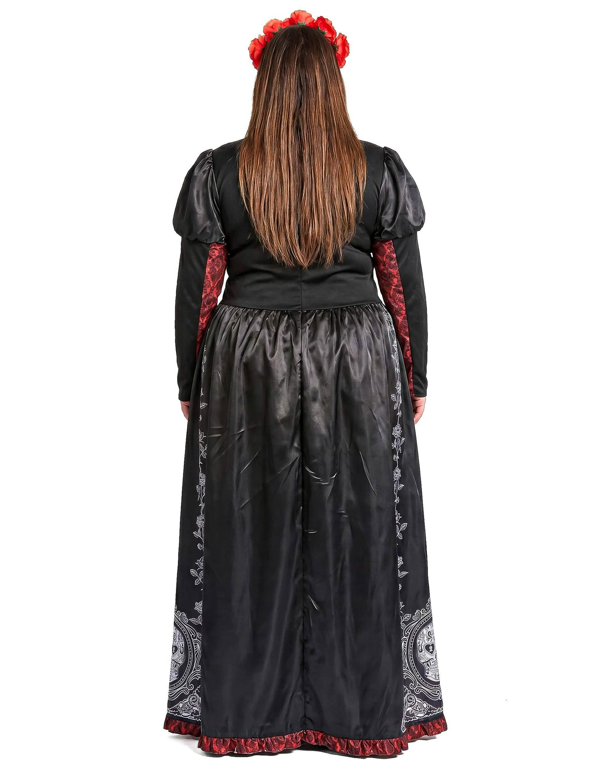Déguisement grande taille robe longue Dia de los muertos femme