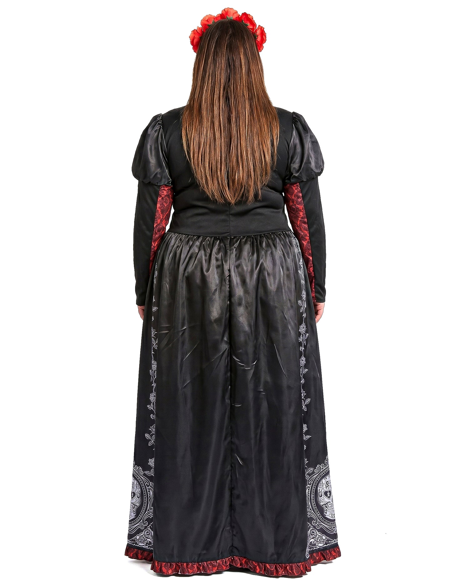 Déguisement grande taille robe longue Dia de los muertos femme