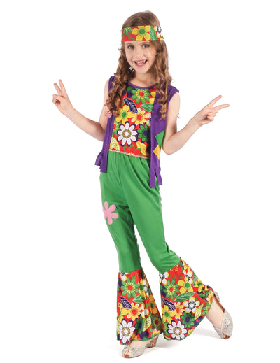 Hippie Flower Power kostuum voor meisjes