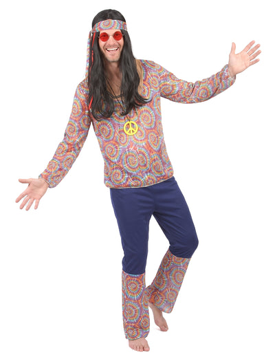 Déguisement hippie motif psychédélique homme