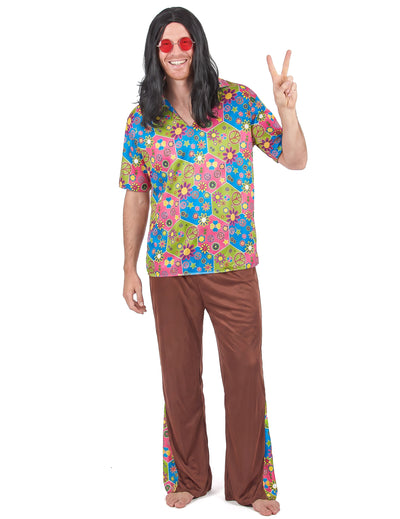 Déguisement hippie pantalon evasé homme