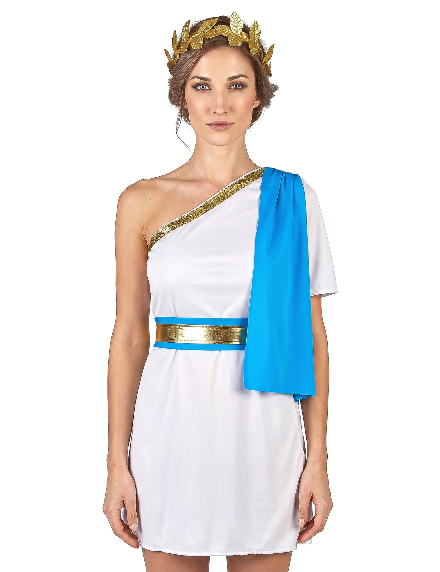 Blauw Griekse keizerin kostuum voor vrouwen