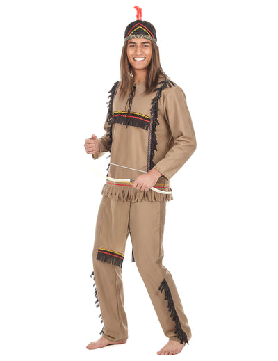 Déguisement indien effet velours homme