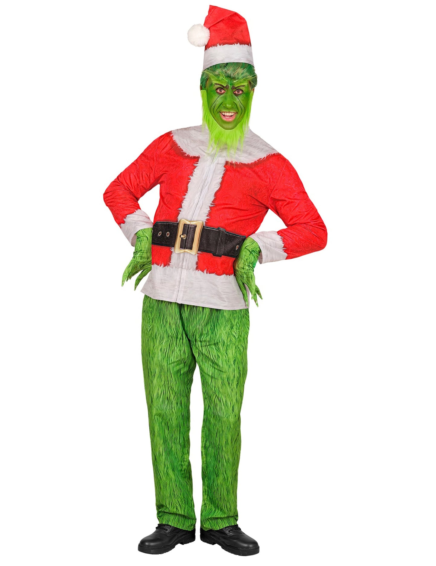 Integraal kostuum chagrijnig kerstmonster voor volwassenen
