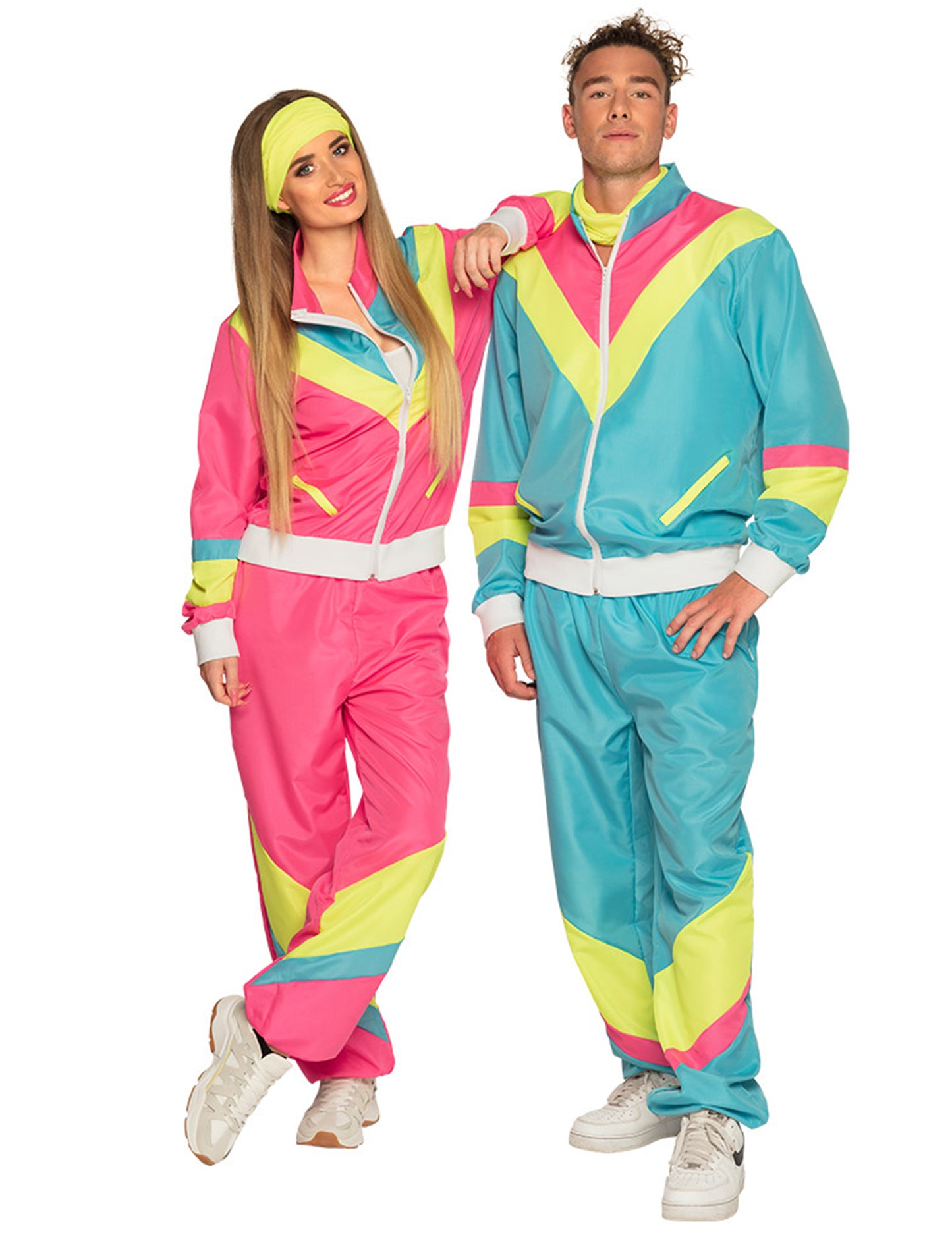 Déguisement Jogging Rétro Bleu Fluo Homme