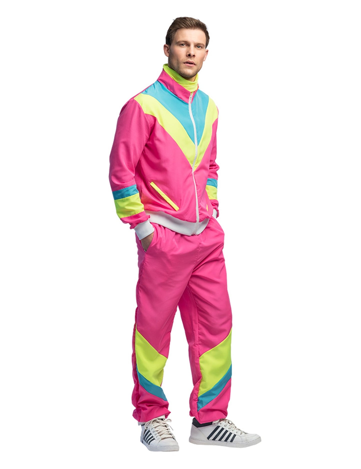 Retro Neonroze Trainingspak voor Heren