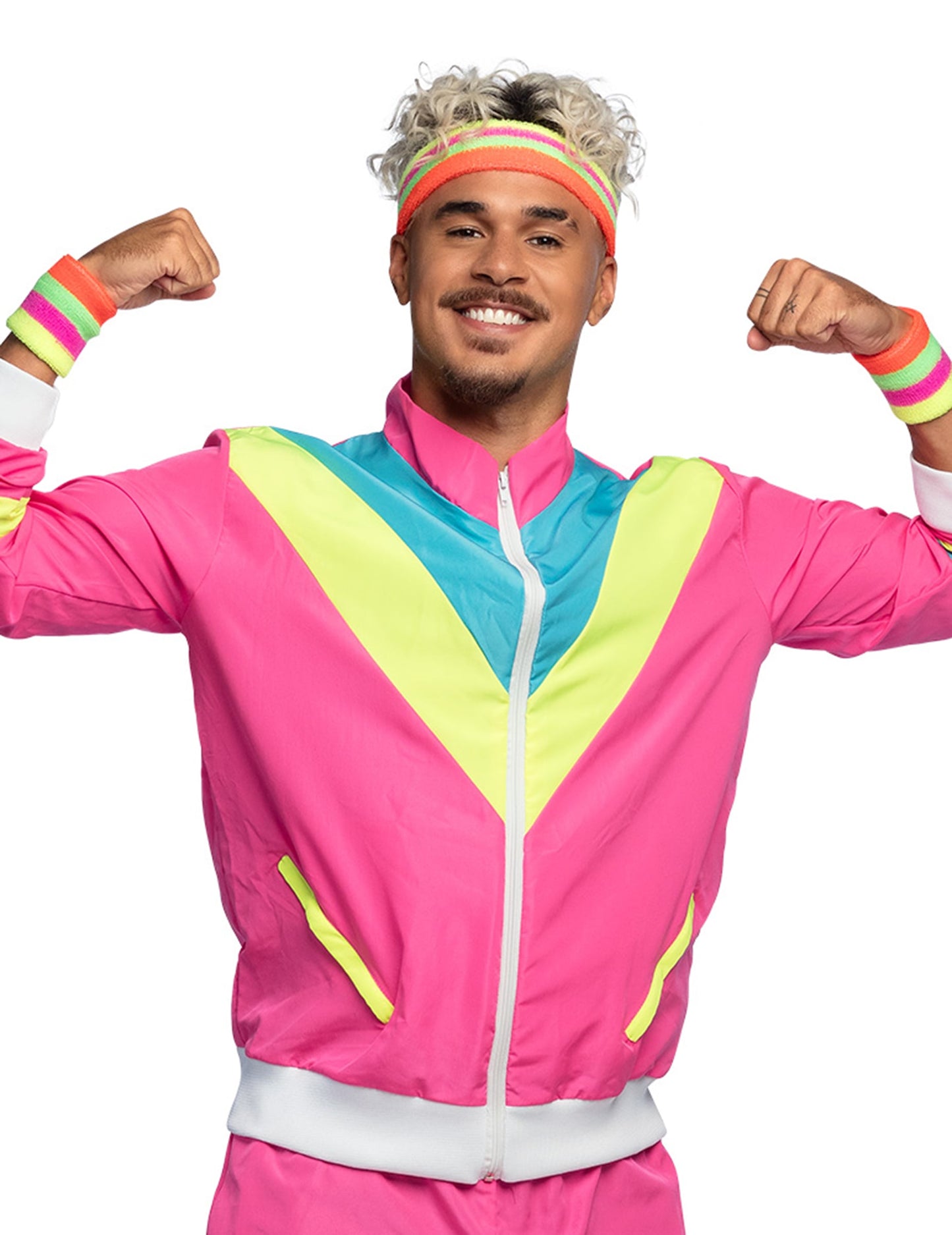 Retro Neonroze Trainingspak voor Heren