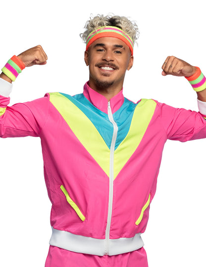 Retro Neonroze Trainingspak voor Heren