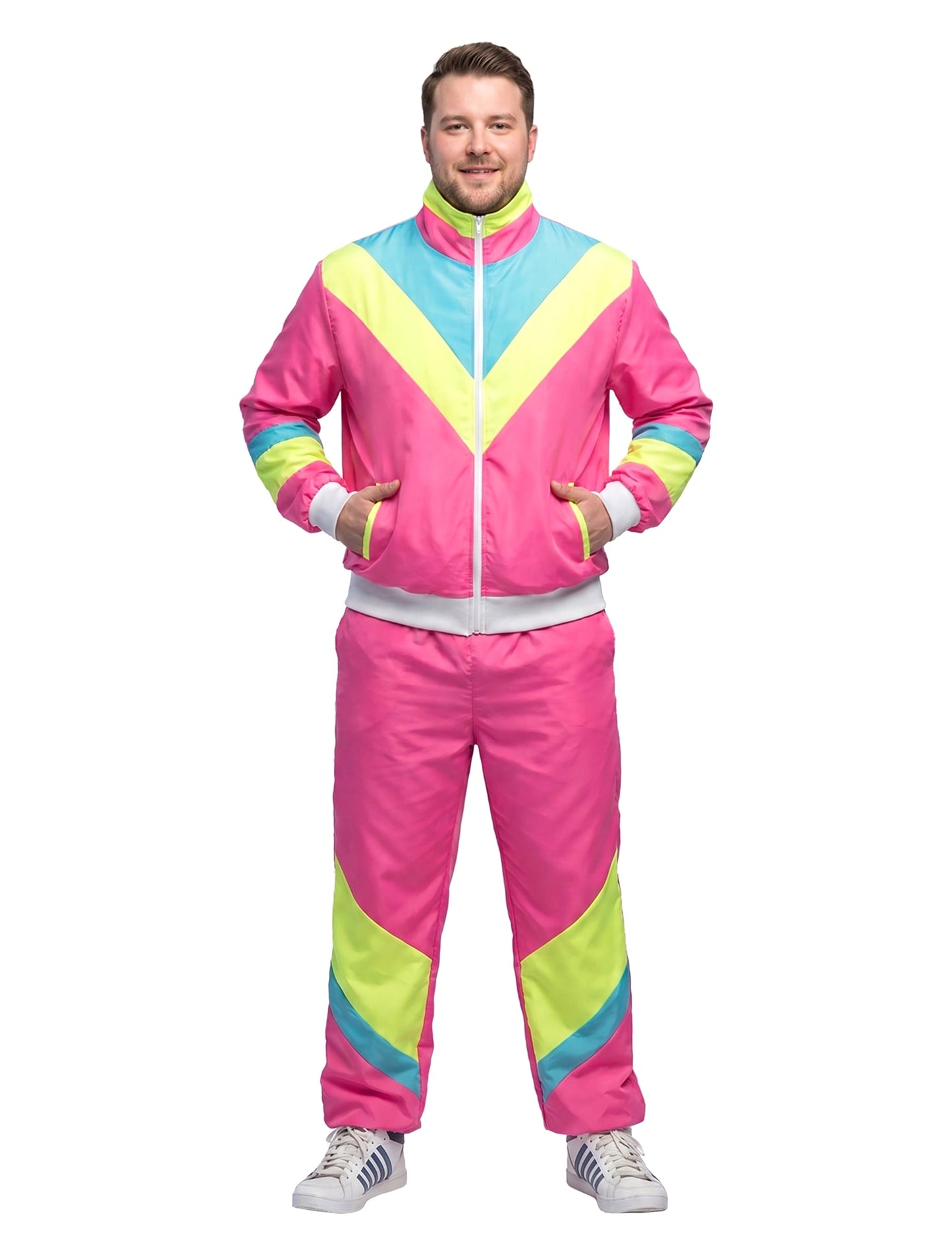 Retro Neonroze Trainingspak voor Heren