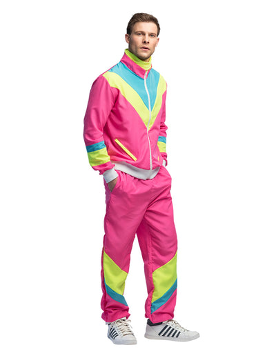 Retro Neonroze Trainingspak voor Heren