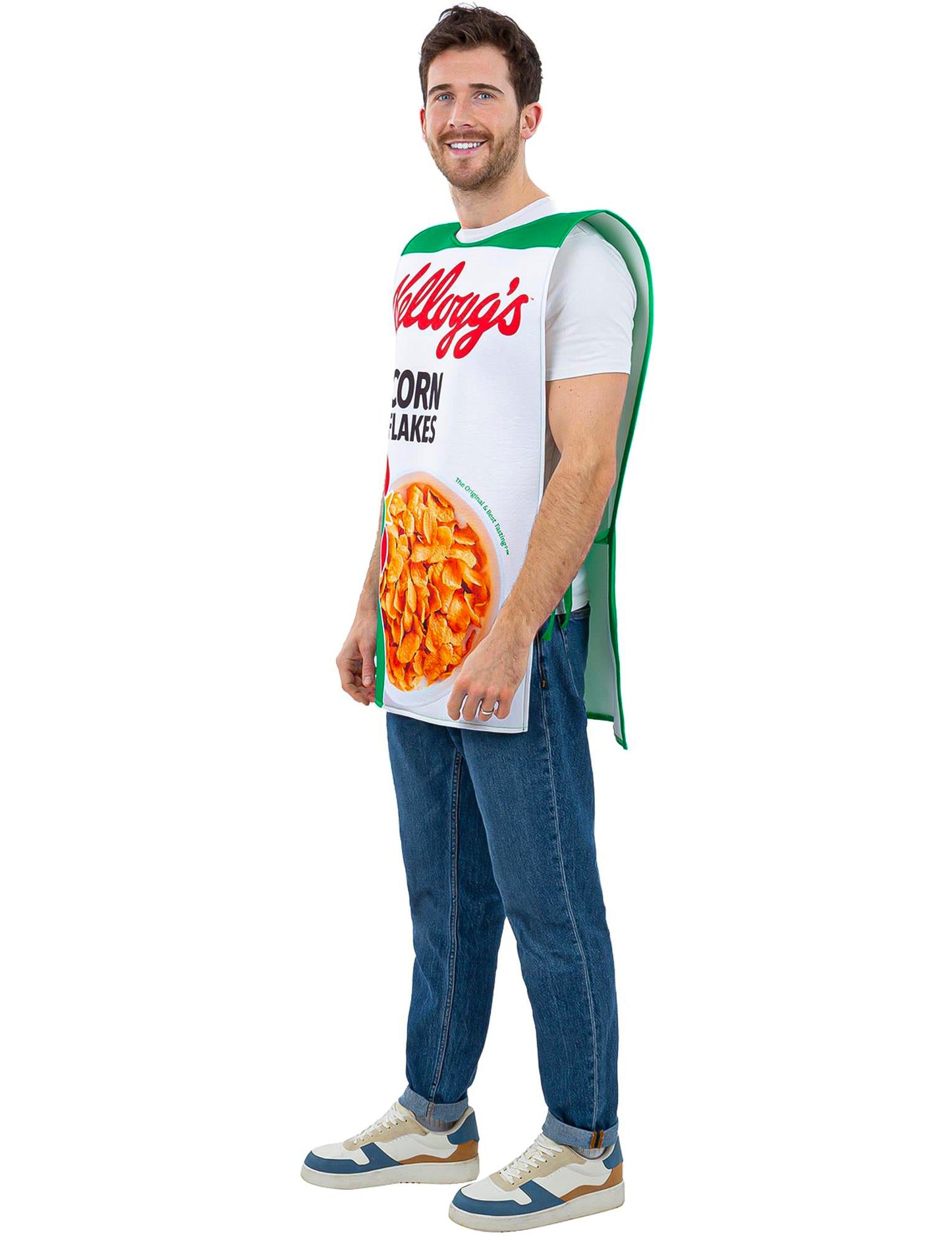 Kellogg's™ Corn Flakes ontbijtgranen doos kostuum voor volwassenen