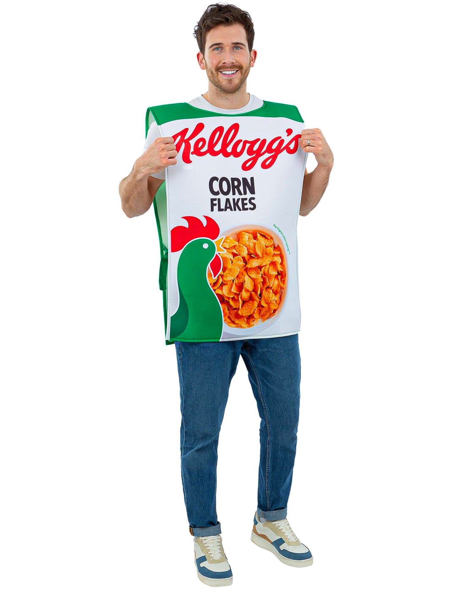 Kellogg's™ Corn Flakes ontbijtgranen doos kostuum voor volwassenen