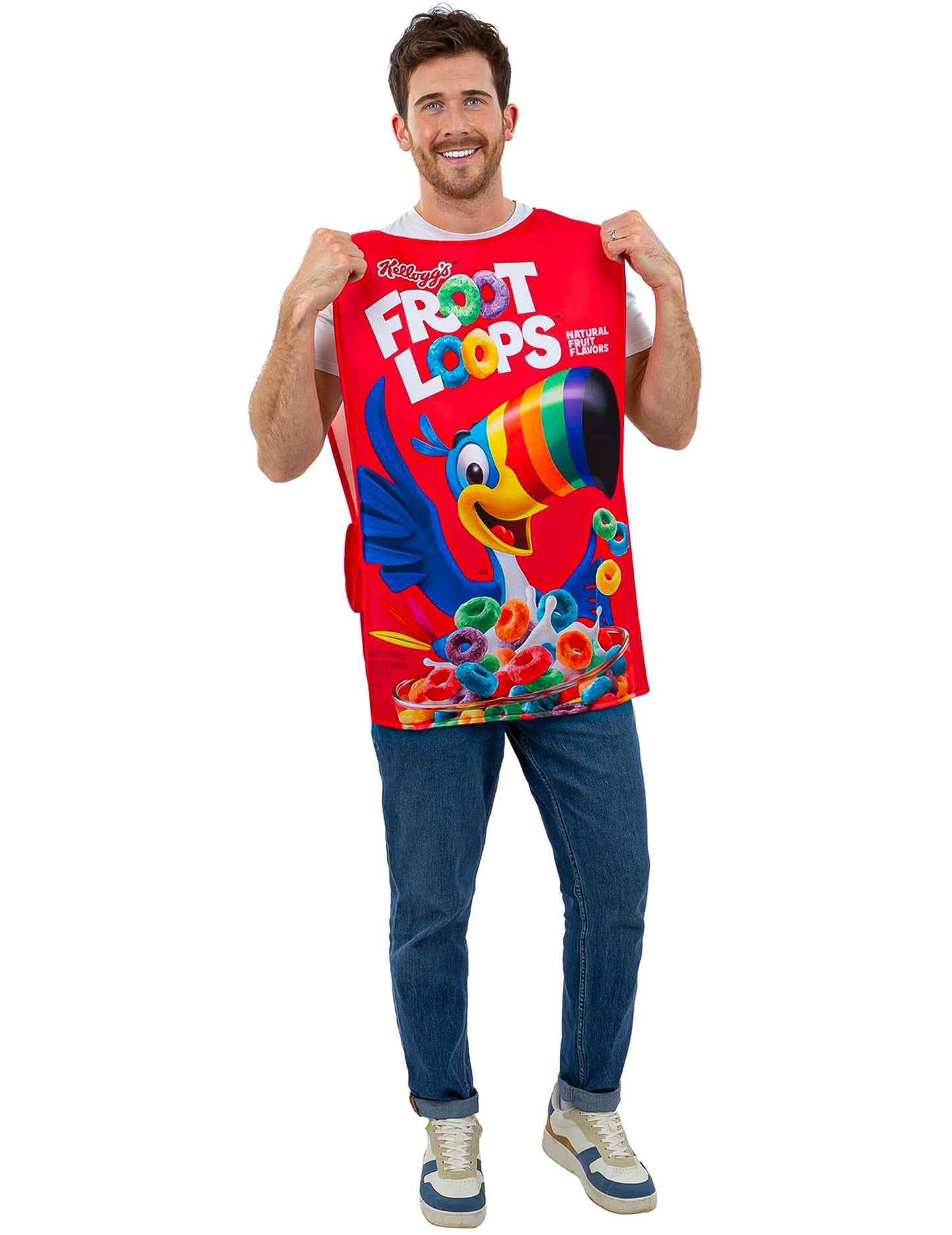 Kellogg's™ Froot Loops muesli doos verkleedpak voor volwassenen