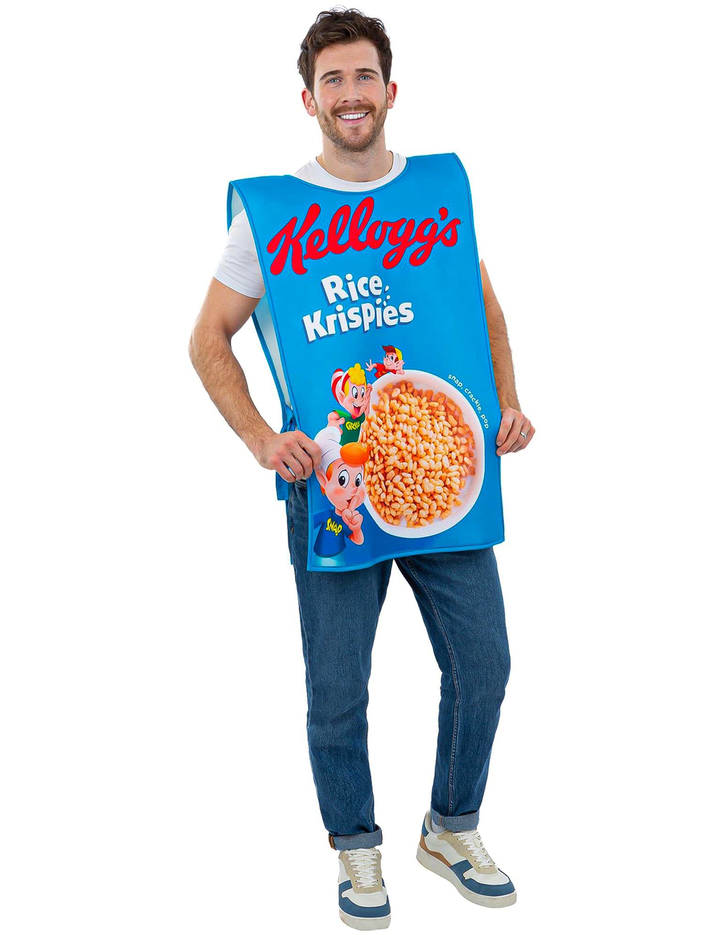 Kellogg's Rice Krispies™ ontbijtgranen doos kostuum voor volwassenen