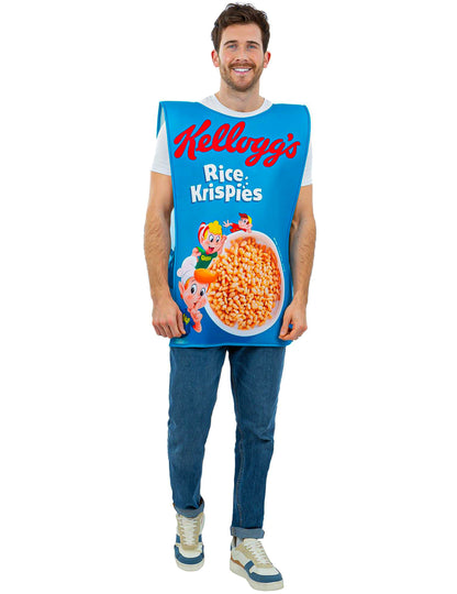 Kellogg's Rice Krispies™ ontbijtgranen doos kostuum voor volwassenen