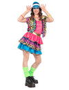 Déguisement kitsch panthère multicolore femme