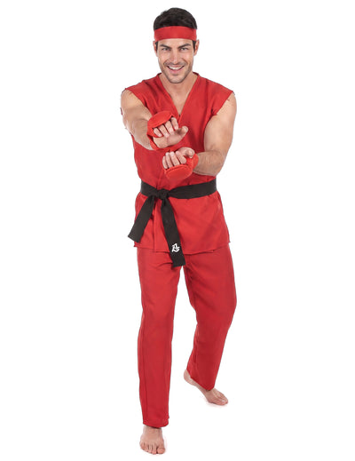Rode Kung Fu kostuum voor heren