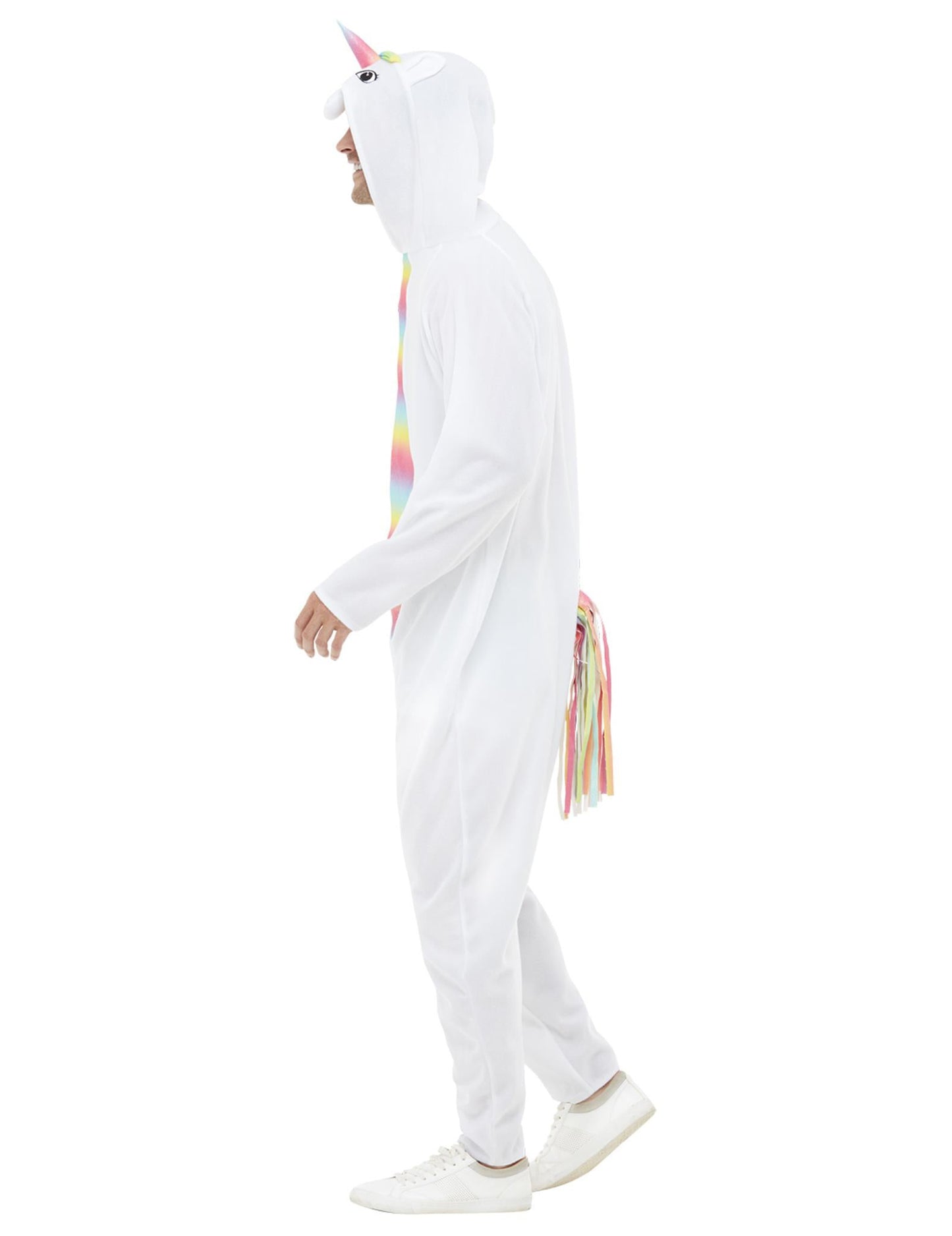 Vue de profil du déguisement licorne pour adulte