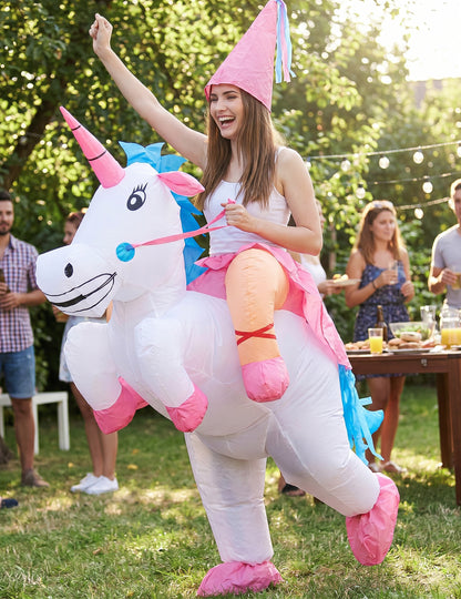 Déguisement licorne gonflable adulte