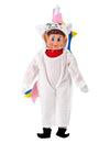 Déguisement de licorne pour poupée lutin farceur blanc avec corne rose