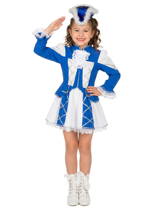 Déguisement Majorette gabardine bleue fille
