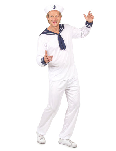 Déguisement marin blanc homme