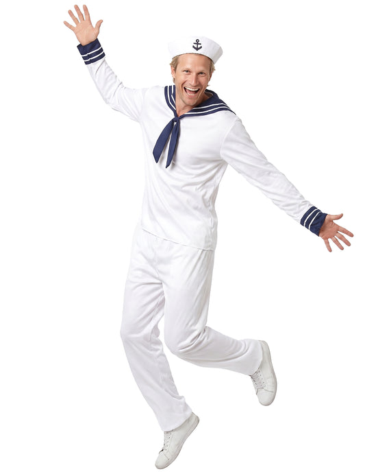 Déguisement marin blanc homme