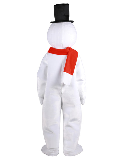 Luxe sneeuwpop mascotte pak voor volwassenen