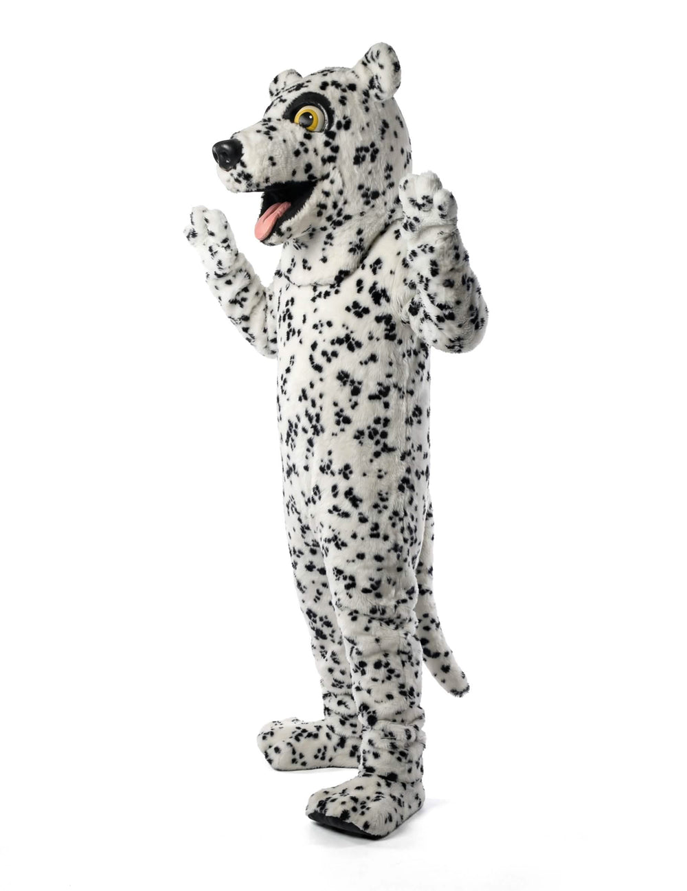 mascotte hondendalmatiër kostuum voor volwassenen wit met zwarte stippen