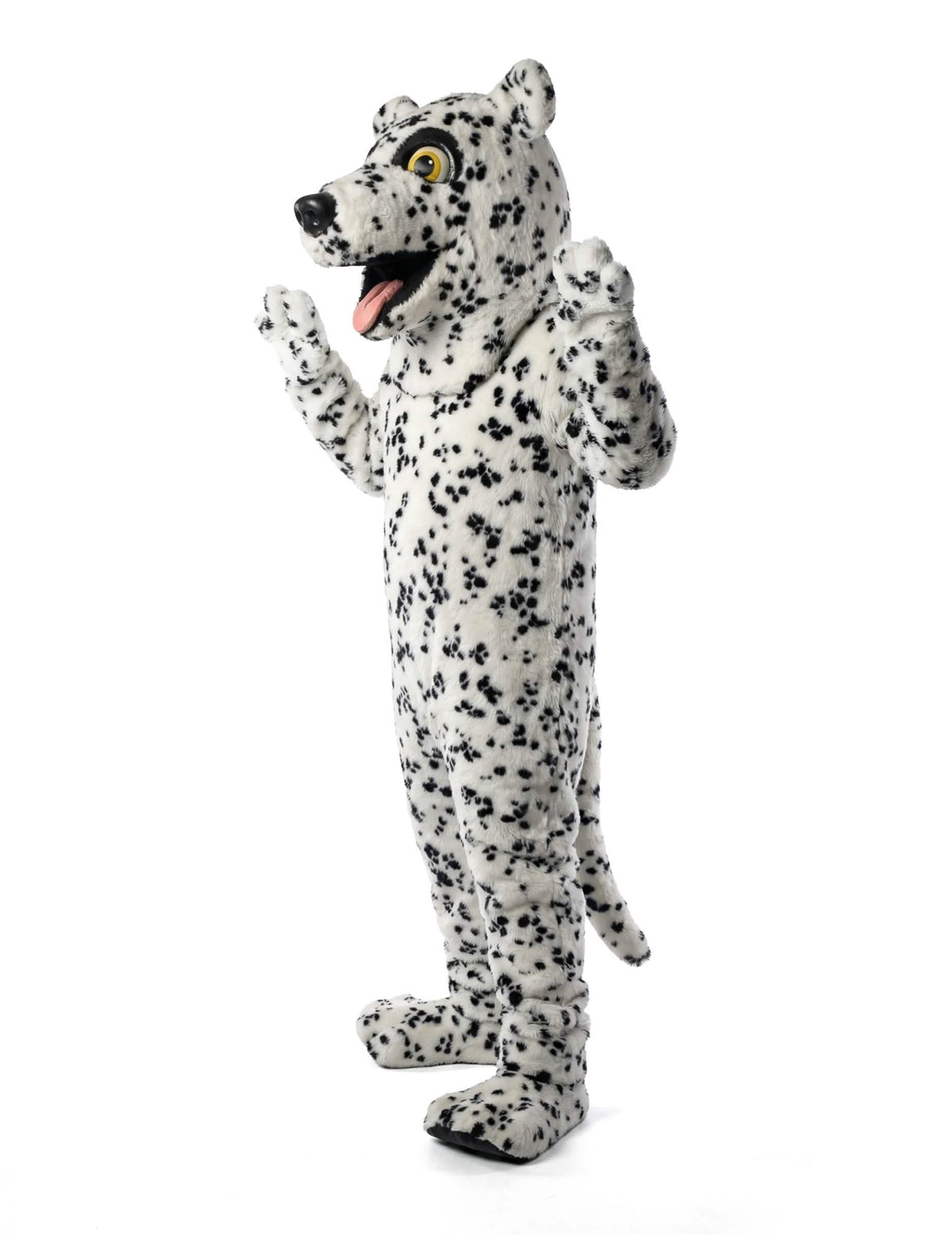 mascotte hondendalmatiër kostuum voor volwassenen wit met zwarte stippen