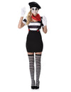 Déguisement mime noir et blanc femme