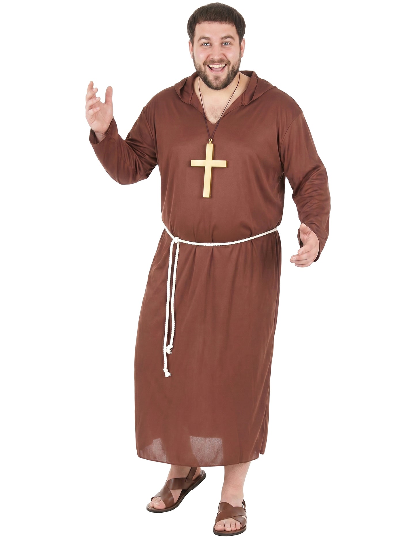 Déguisement moine marron clair grande taille homme