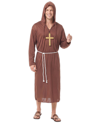Déguisement moine marron clair homme