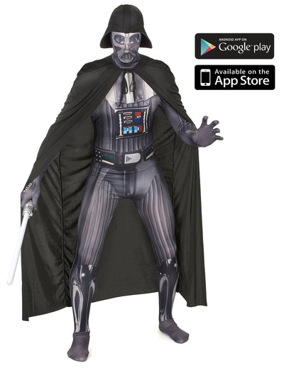Déguisement Dark Vador pour adulte Morphsuits noir avec cape et sabre laser