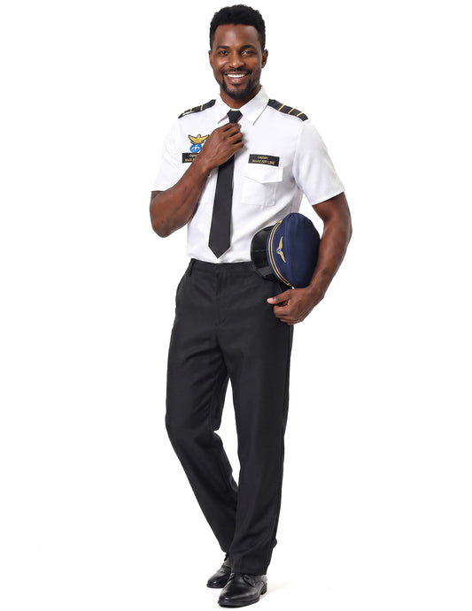Déguisement pilote d'avion de ligne homme