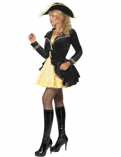 Elegant barok piraten kostuum voor vrouwen