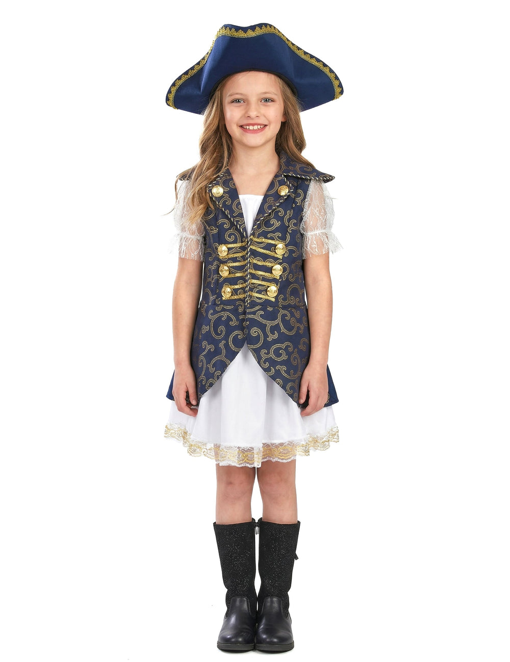 Vue d'ensemble du déguisement de pirate pour fille