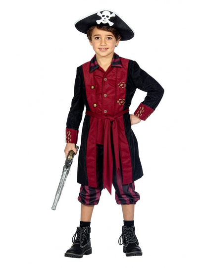 Déguisement Pirate bordeaux et noir garçon