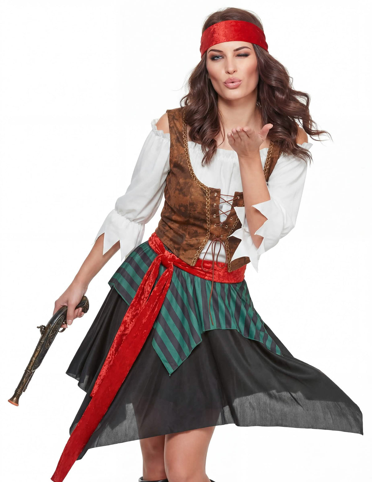 Déguisement pirate rayé femme