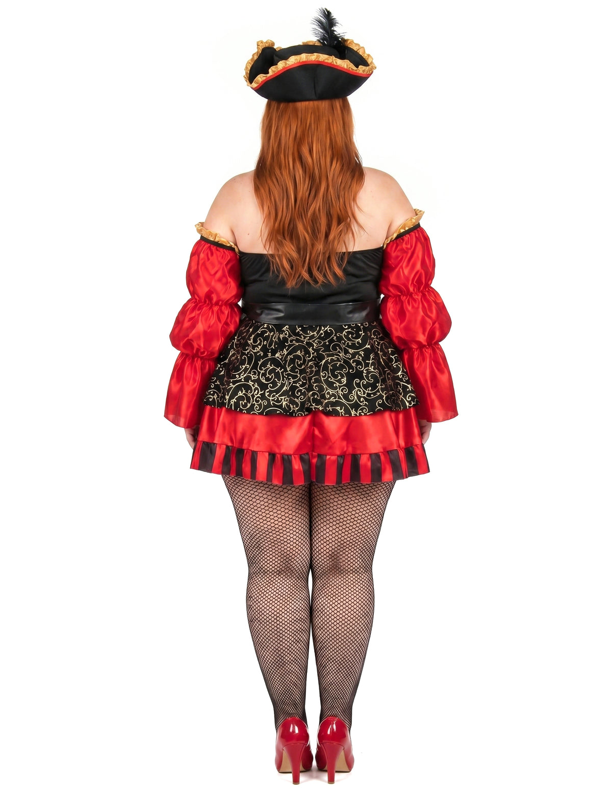 Déguisement pirate rouge luxe grande taille femme