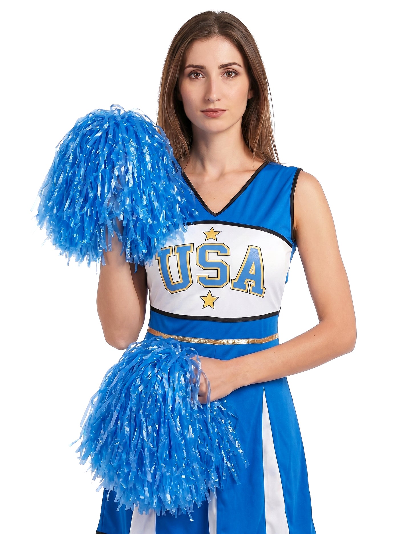 USA cheerleader kostuum blauw dames