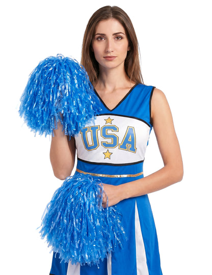 USA cheerleader kostuum blauw dames