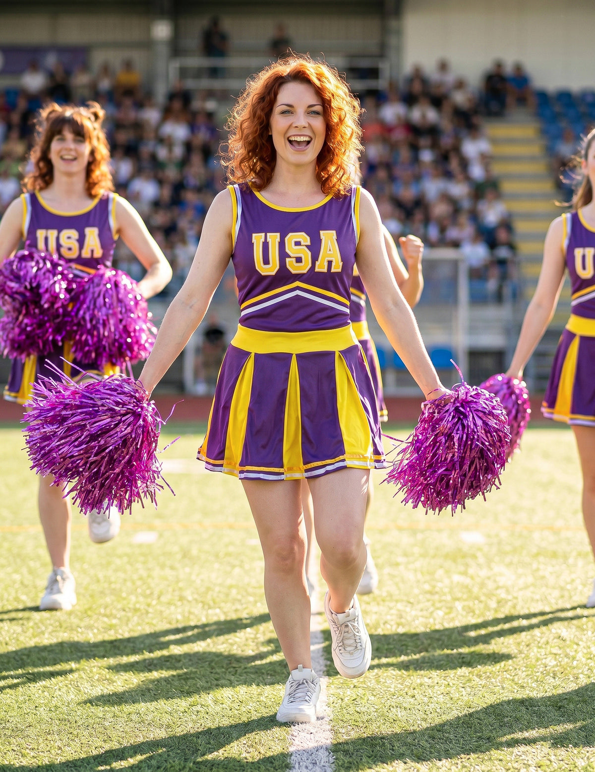 USA cheerleader kostuum voor dames