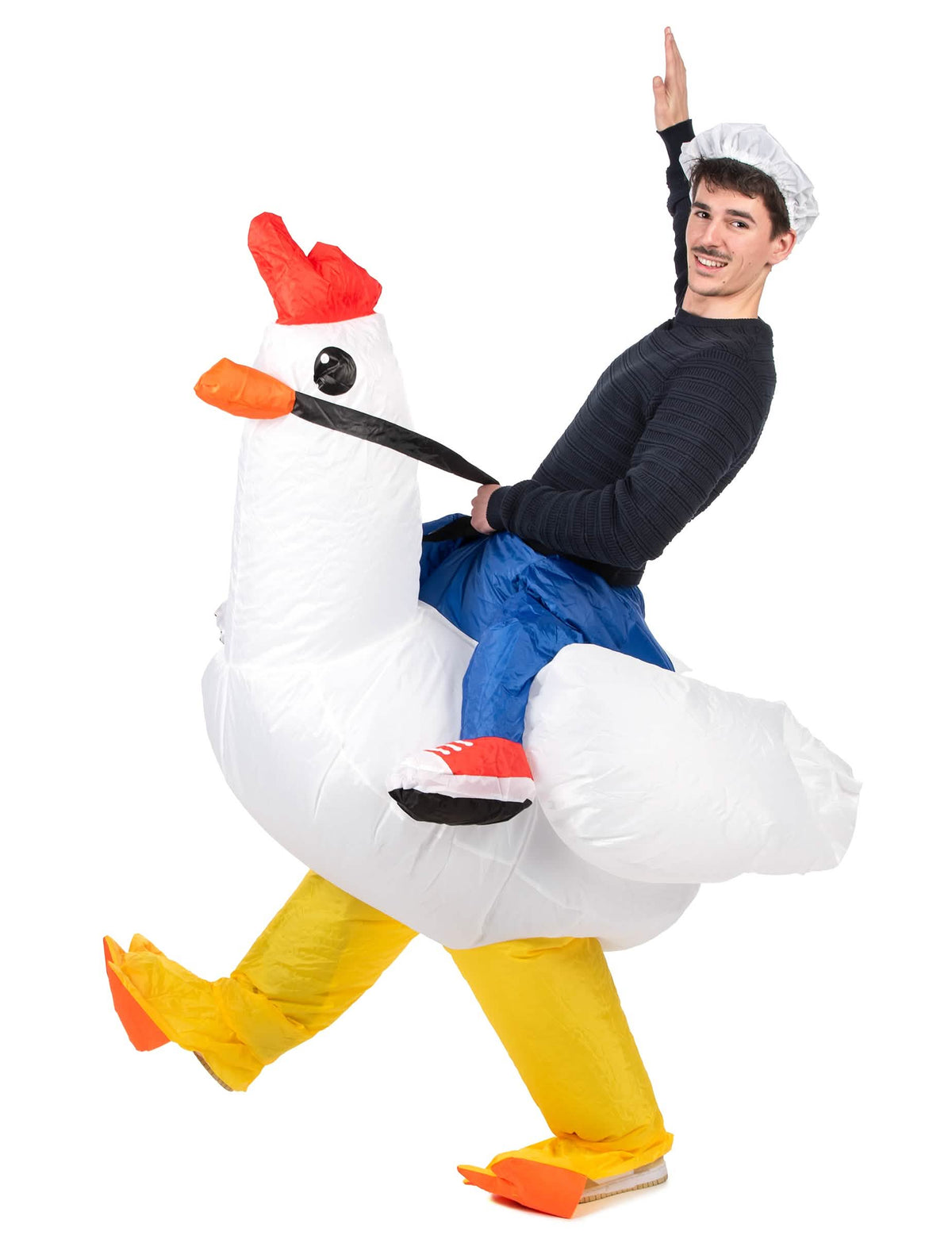 Déguisement poulet gonflable adulte