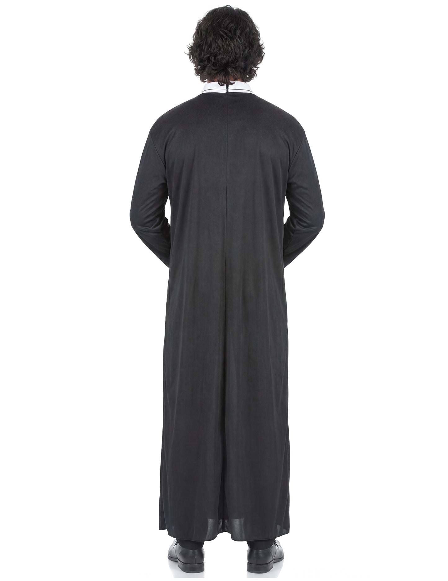 Vue de dos du déguisement de prêtre pour homme