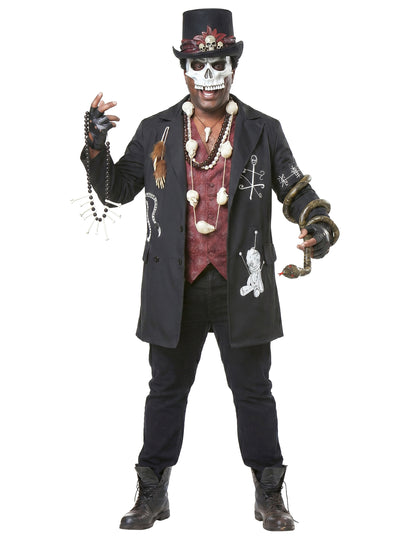 Grote maat voodoo priester kostuum voor mannen