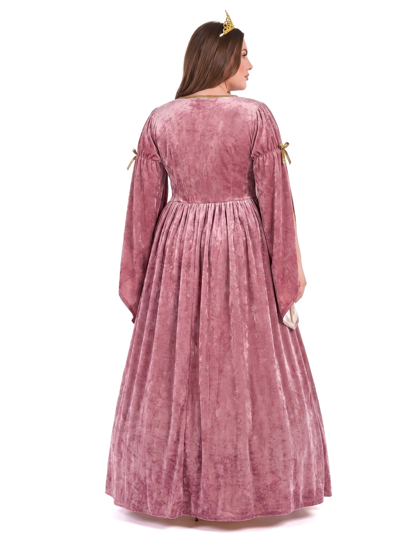 Roze en witte middeleeuwse prinses vermoming vrouw