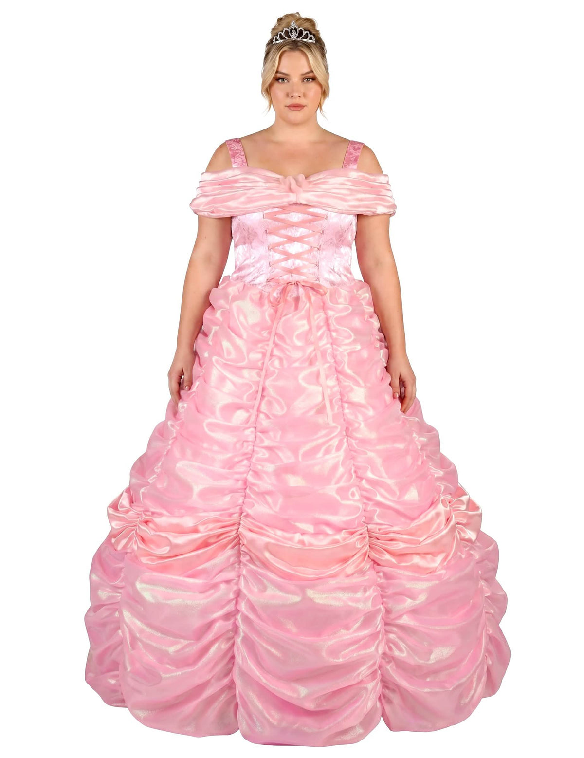 Déguisement princesse rose haut de gamme pour femme